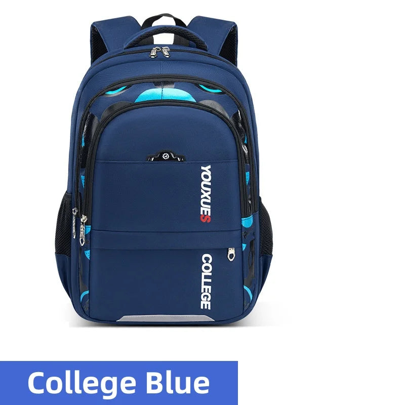 Solid color nylon backpack for school