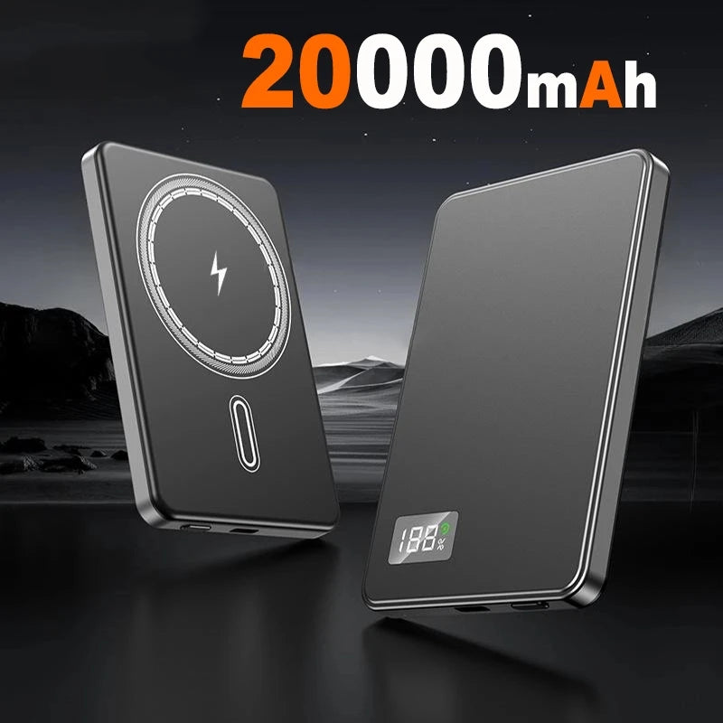 Magnetic wireless charger power bank