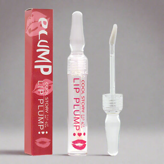 Lip plump product with applicator and gloss for everyday use