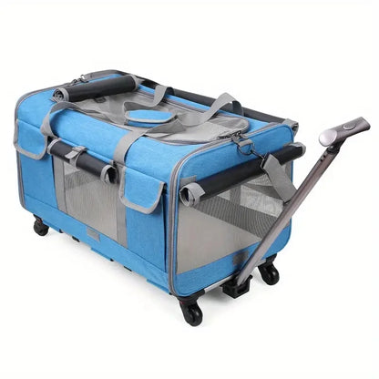 pet carriers on wheels - Pet Supplies - Portable Pet Trolley Carrier