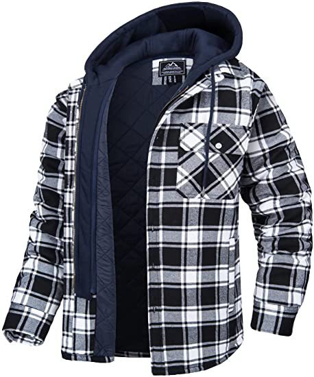 Men-s Coats - Jackets - Winter Coat Checked pattern