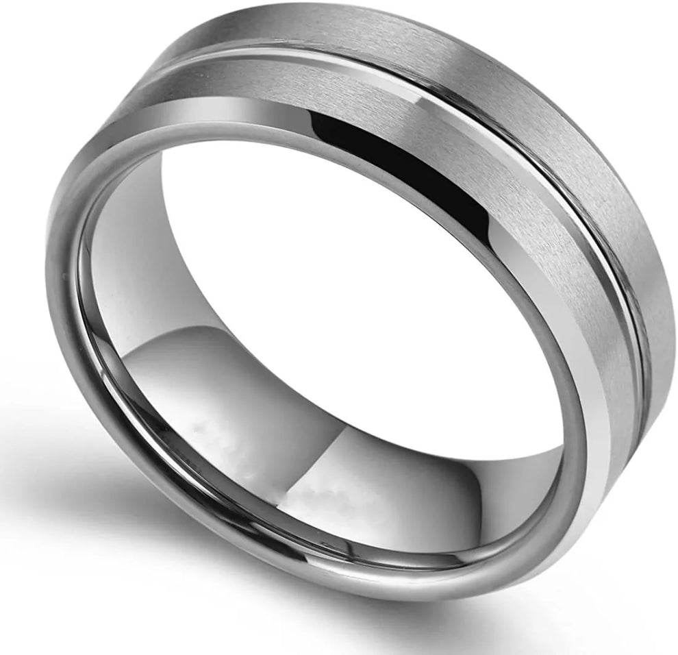 black tungsten ring - Jewelry - Men-s Tungsten Wedding Band