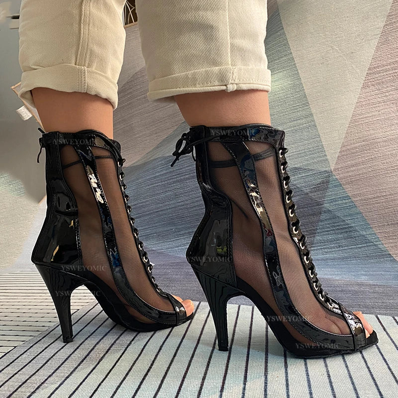 Dance Shoes - Women Shiny Leather Dance Boot - dance boots women footwear