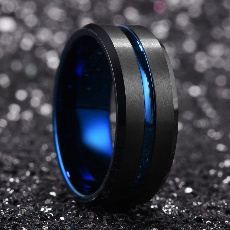 carbon fiber tungsten band - Jewelry - Men-s Tungsten Wedding Band