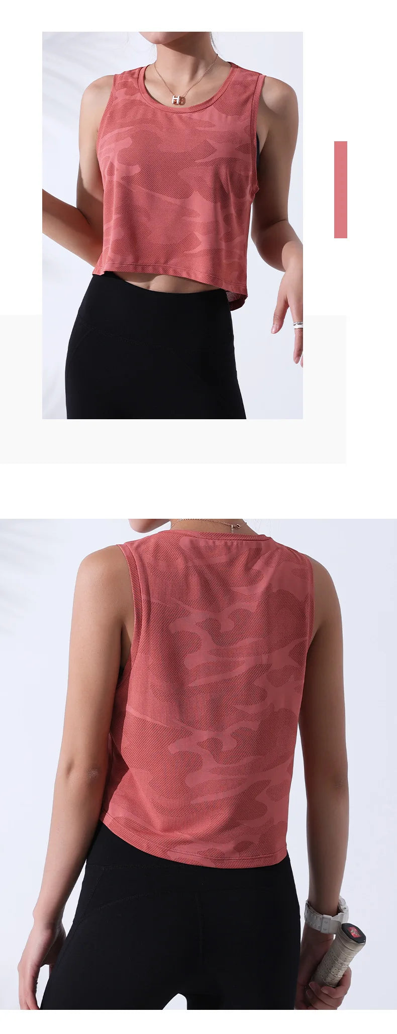 all-over camo crop top - Women-s Sportswear Tops - Women-s Camouflage Running Vest Crop Top