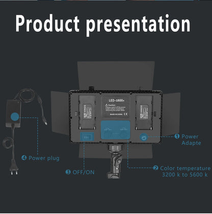 bi-color led light with tripod - Photography Lighting - U800 LED Photo Studio Light
