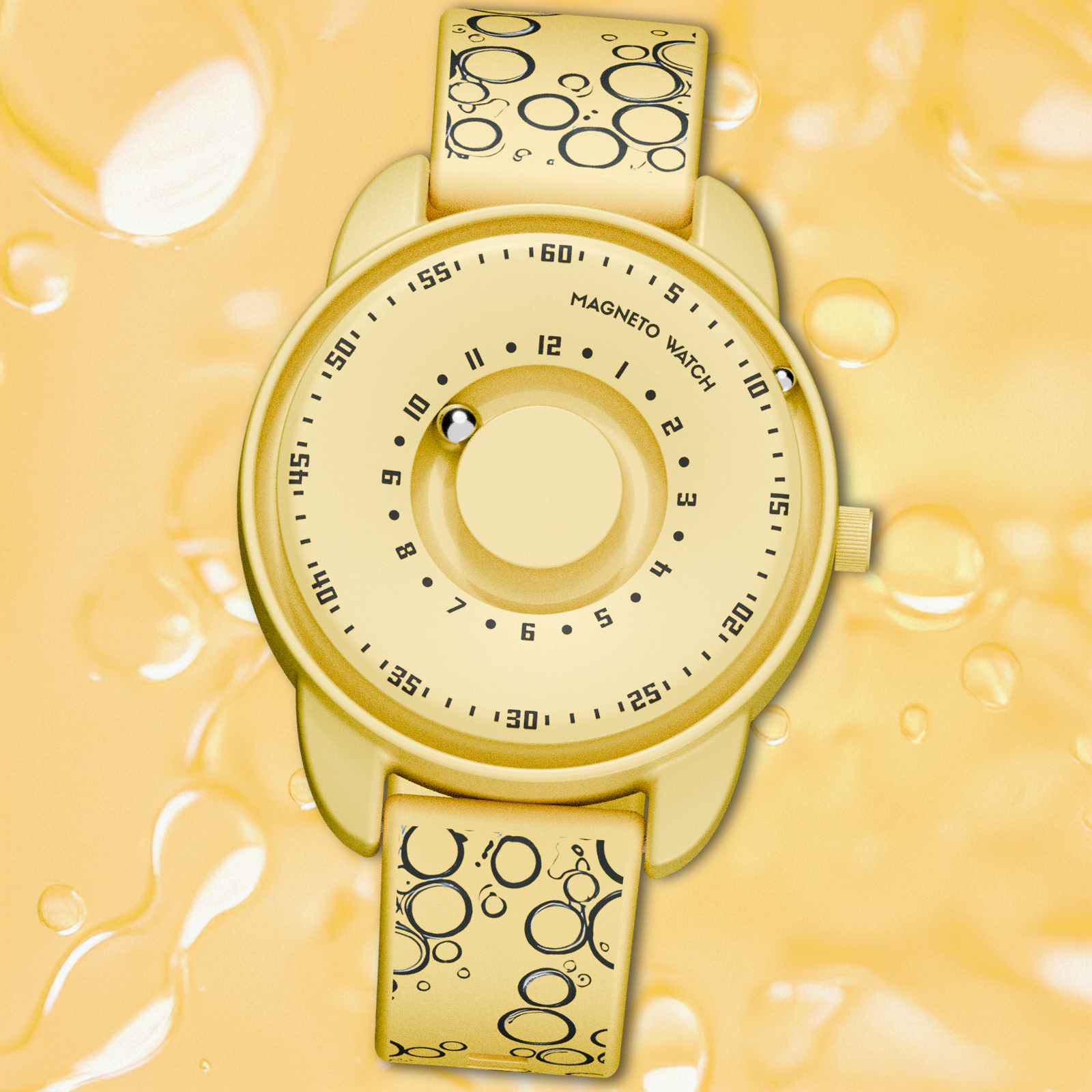 Bubbles yellow children's watch
