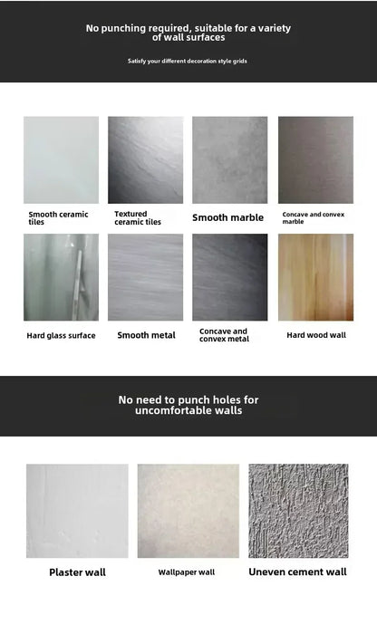 Heavy-duty plastic hair dryer shelf for wall