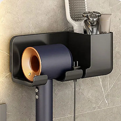 Wall mounted hair dryer holder