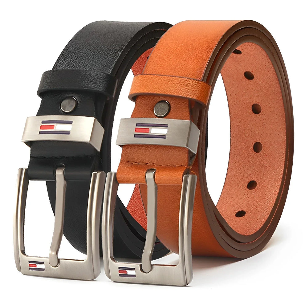 black leather belt men - Belts - Men-s PU Leather Belt
