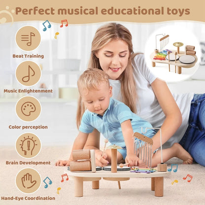 baby musical toys 6 12 months - Musical Toys - Wooden Aeolian Bells Set