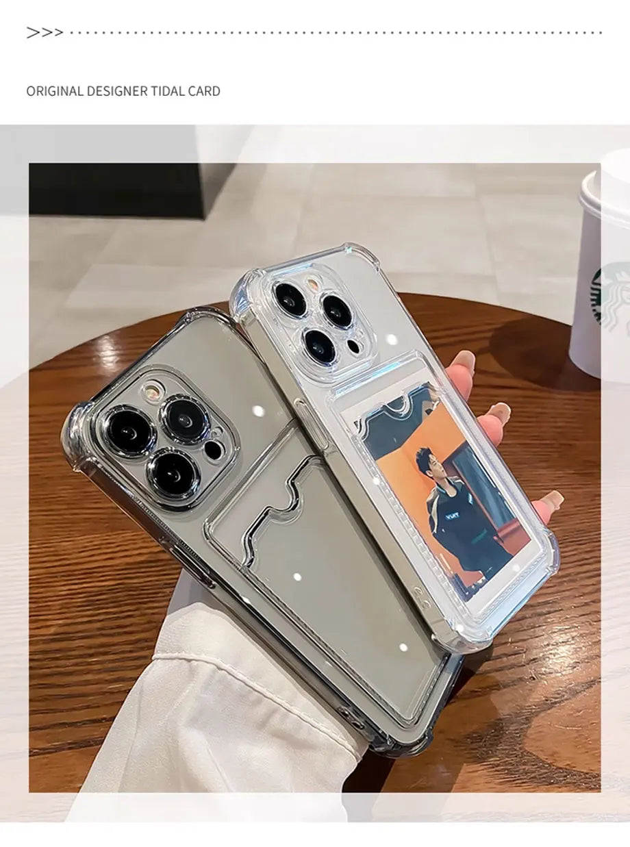 transparent card holder phone case - Phone Cases - Transparent Card Holder Phone Case
