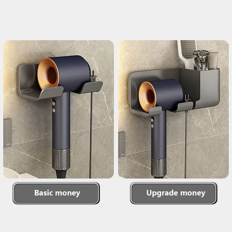 magnetic hair dryer holder - Bathroom Accessories - Wall-Mounted Hair Dryer Holder with Storage Box