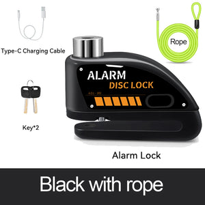 motorcycle lock with alarm - Motorcycle Accessories - Rechargeable Padlock Alarm for Motorcycle