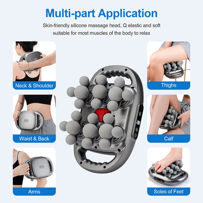 Multi-head body massager for pain relief