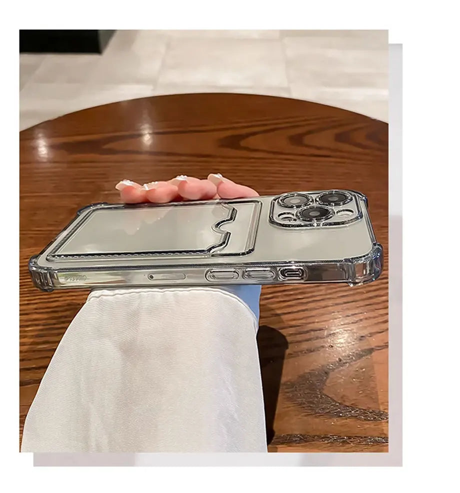 clear photocard holder case - Phone Cases - Transparent Card Holder Phone Case