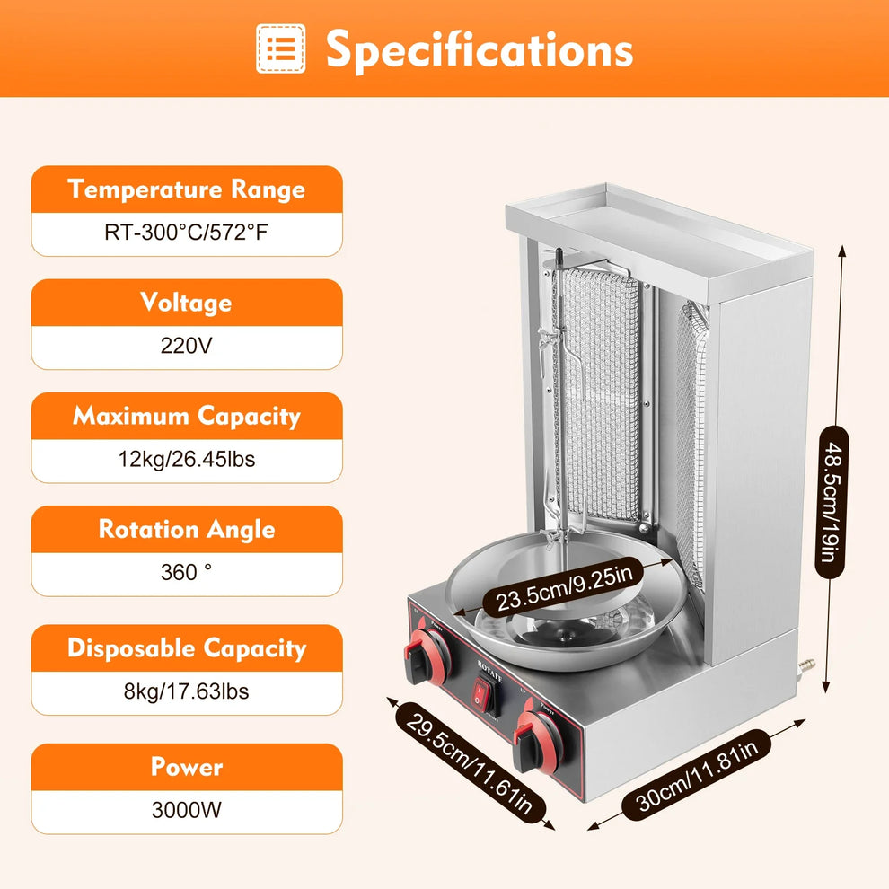 vertical broiler grill - Restaurant Equipment - Gas Doner Kebab Machine