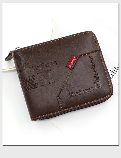 Vintage pu leather wallet for men