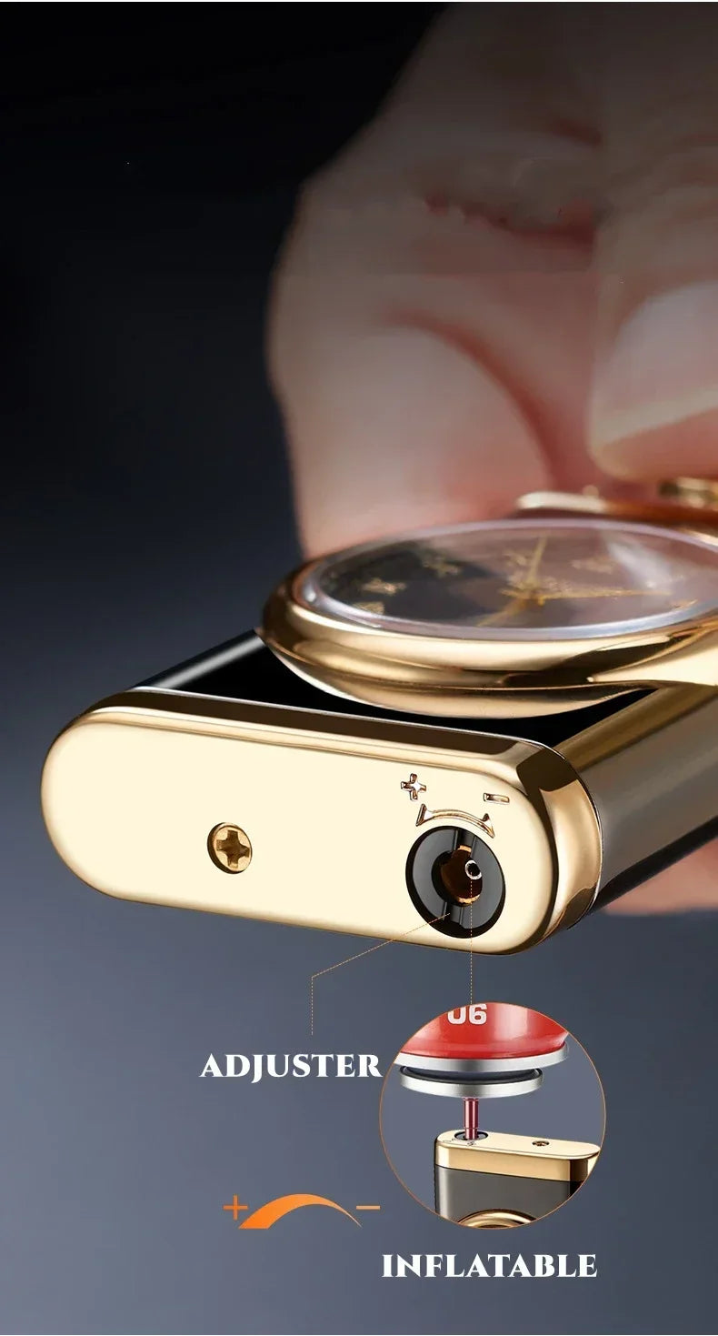 Smoking Accessories - Windproof Torch Lighter - torch lighter timepiece