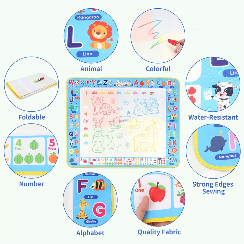 reusable water drawing mat - Educational Toys - Magic Water Drawing Mat