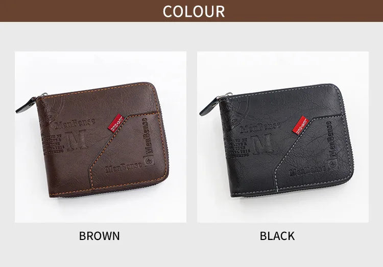 Durable pu leather wallet for boys