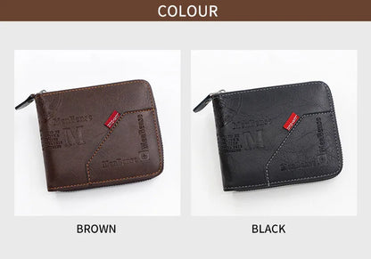 Durable pu leather wallet for boys