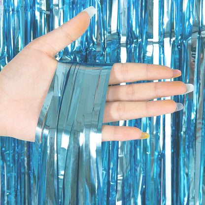 birthday party backdrop - Party Decorations - Metallic Foil Fringe Curtains Backdrop