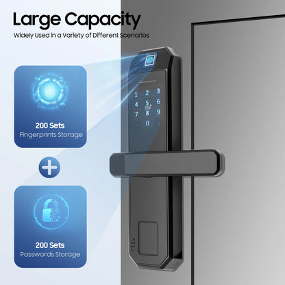 Fingerprint lock with nfc smartphone access