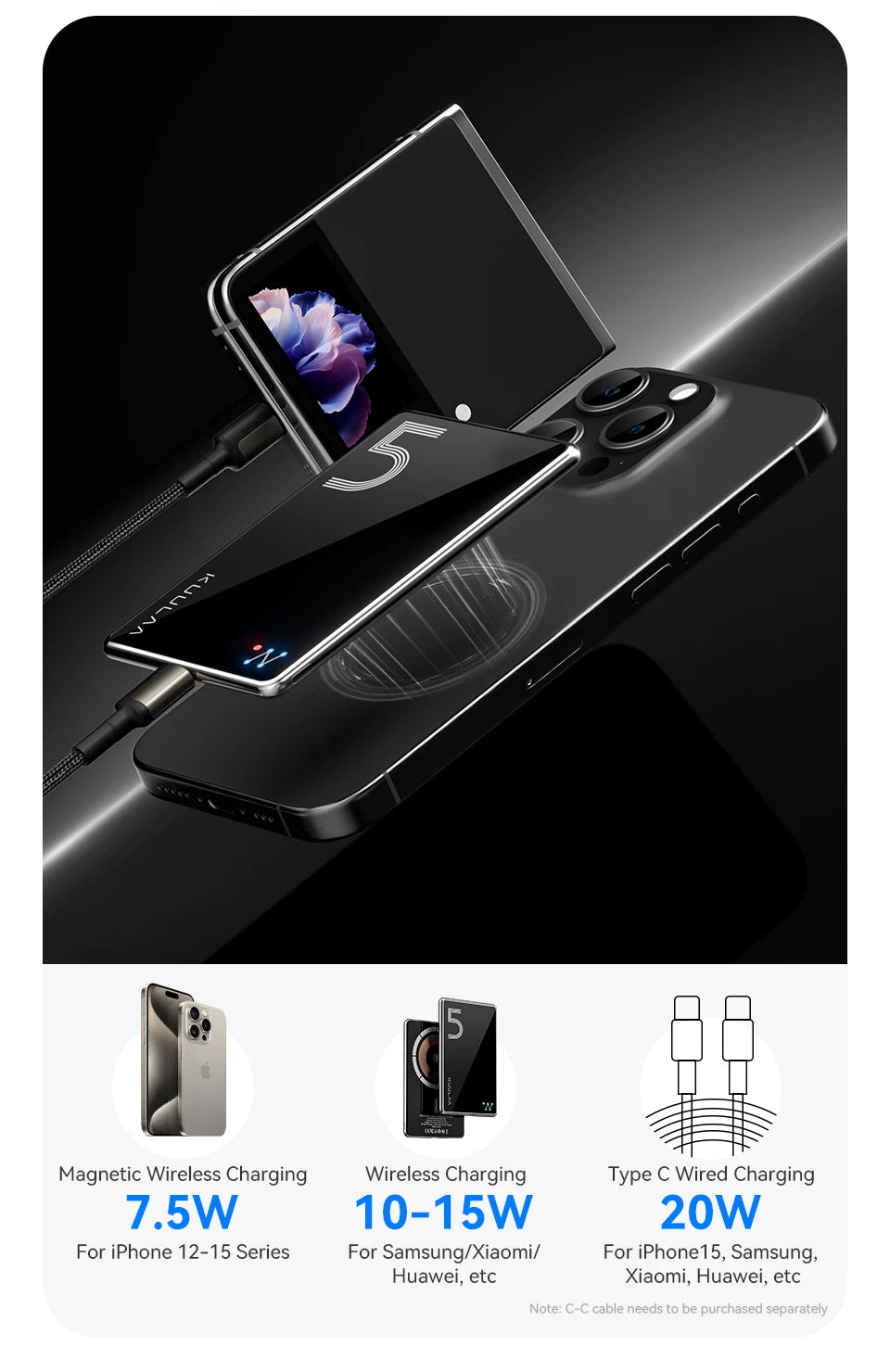 Magsafe power bank fast charging