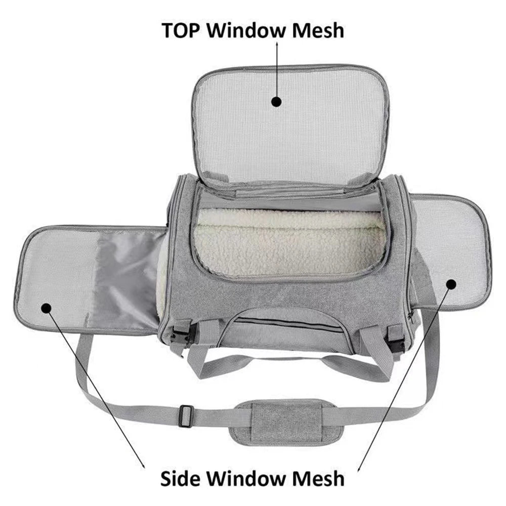 Adjustable straps pet carrier backpack