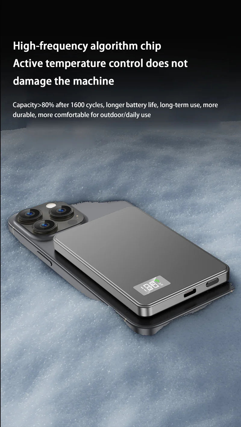 Magnetic wireless charger power bank