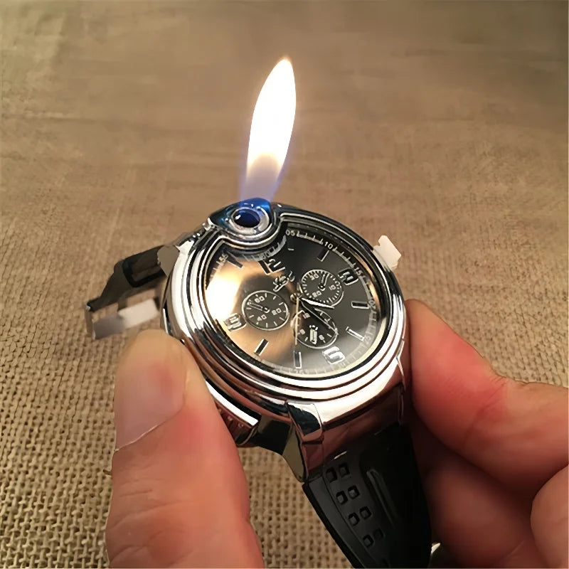 Smoking Accessories - Inflatable Gas Lighter - butane lighter timepiece