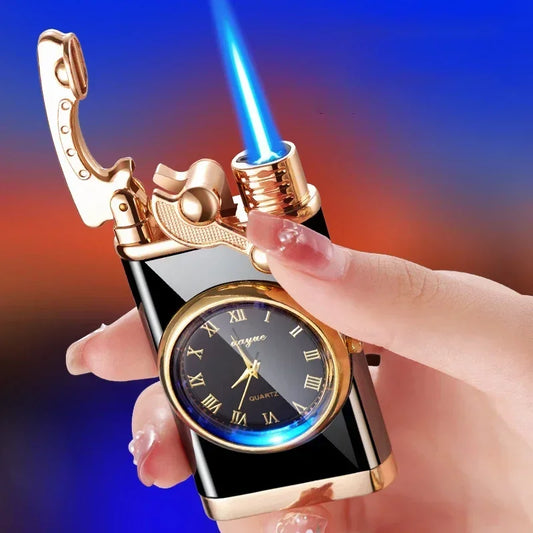 Smoking Accessories - Windproof Torch Lighter - torch lighter timepiece