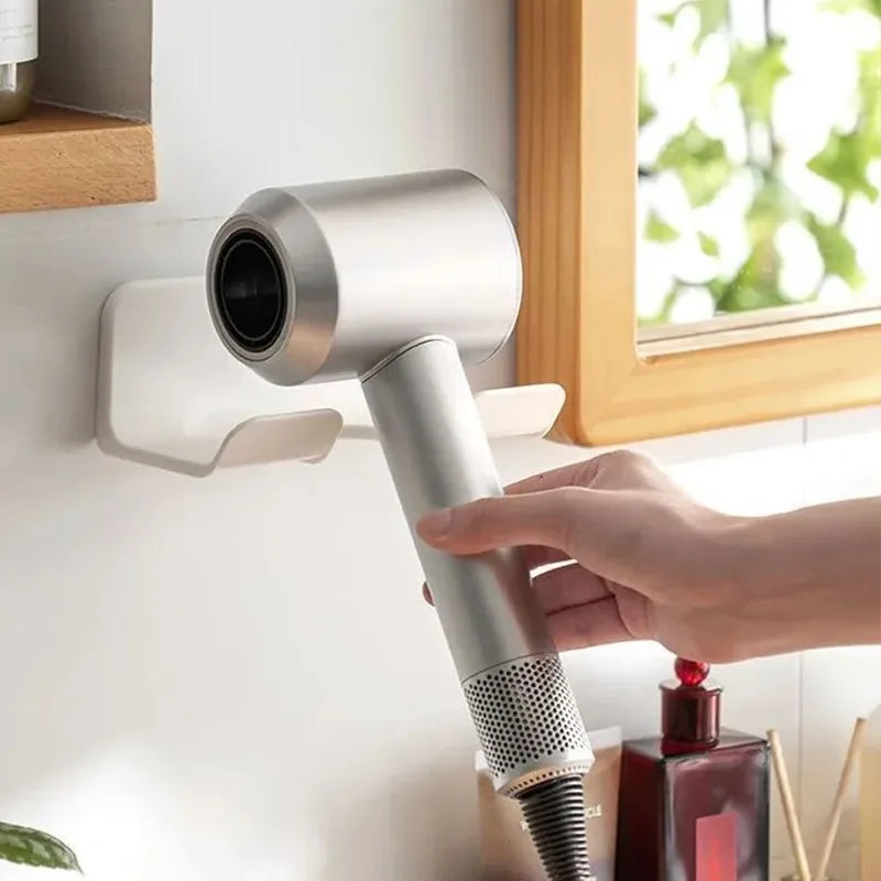 hair dryer holder - Bathroom Accessories - Wall-Mounted Hair Dryer Holder with Storage Box