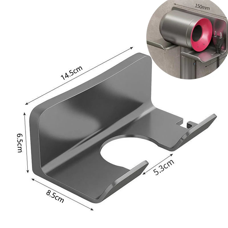 bathroom hair dryer organizer - Bathroom Accessories - Wall-Mounted Hair Dryer Holder with Storage Box