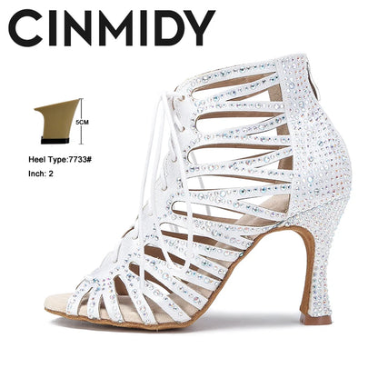 Shoes - Women-s Latin Ballroom Dance Shoes - metallic snake latin shoes footwear