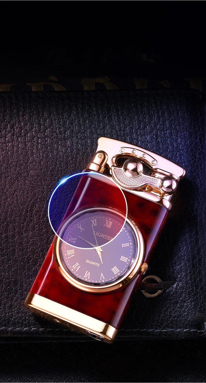 Smoking Accessories - Windproof Torch Lighter - windproof lighter timepiece