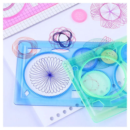 kids art set - Arts - Crafts - Geometry Spirograph Drawing Stencils Set