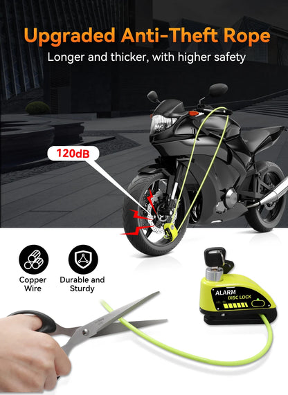 motorcycle lock alarm rechargeable battery - Motorcycle Accessories - Rechargeable Padlock Alarm for Motorcycle