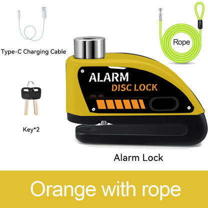 motorcycle lock with alarm - Motorcycle Accessories - Rechargeable Padlock Alarm for Motorcycle