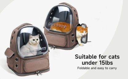 pet humanization trends - Pet Supplies - Transparent Folding Pet Carrier Backpack