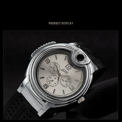 Smoking Accessories - Inflatable Gas Lighter - ultra thin metal lighter timepiece