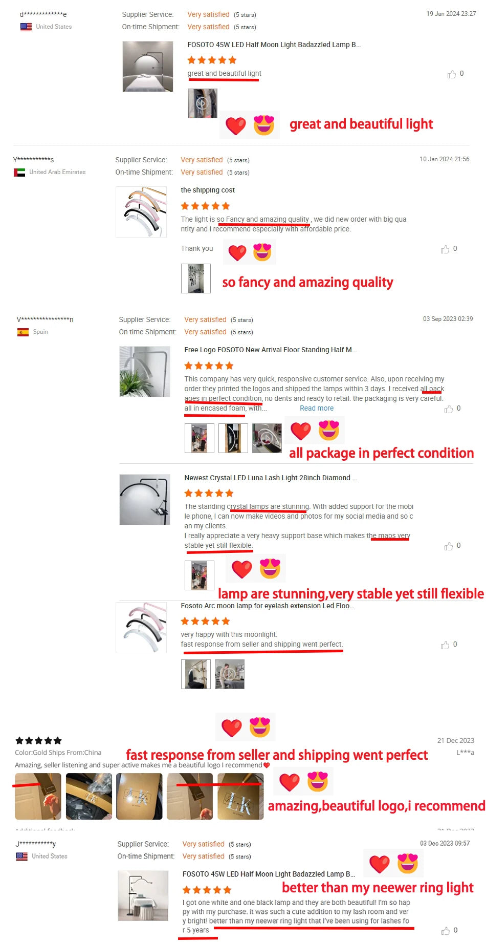 eyelash extensions light - Photography - Video Lighting - Half Moon Ring Light