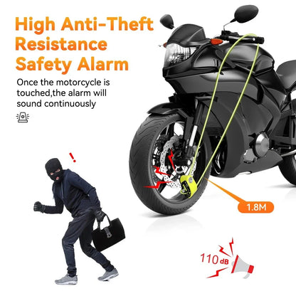 motorcycle disc lock with alarm - Motorcycle Accessories - Rechargeable Padlock Alarm for Motorcycle