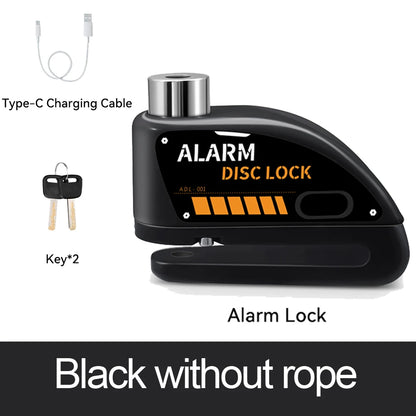 motorcycle alarm lock with remote - Motorcycle Accessories - Rechargeable Padlock Alarm for Motorcycle