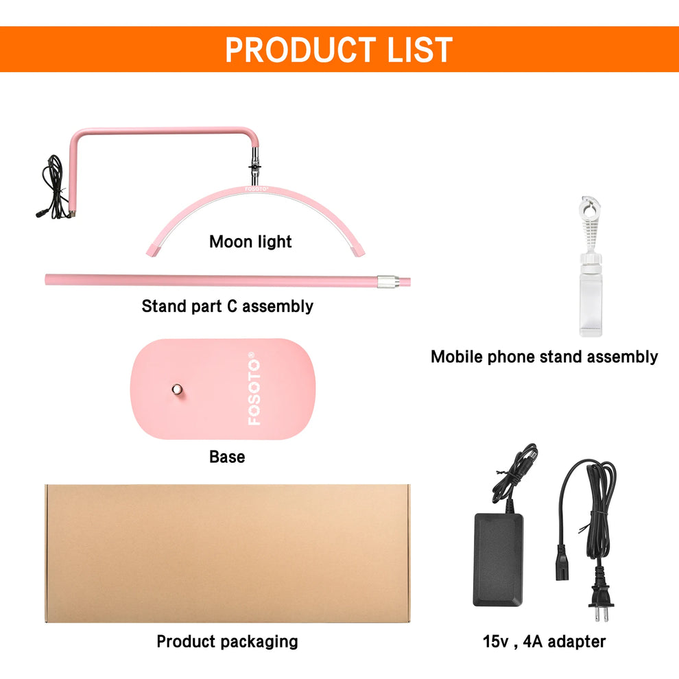 lash light - Photography - Video Lighting - Half Moon Ring Light