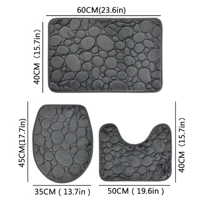 Water-absorbent non-slip microfiber bath mat
