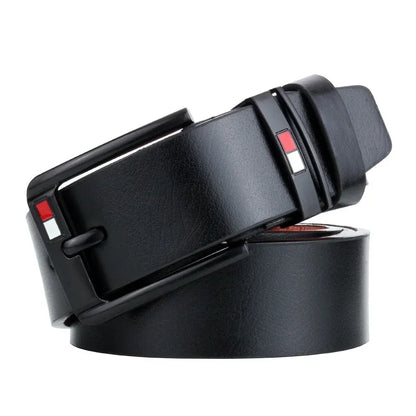 High-quality synthetic leather jeans belt
