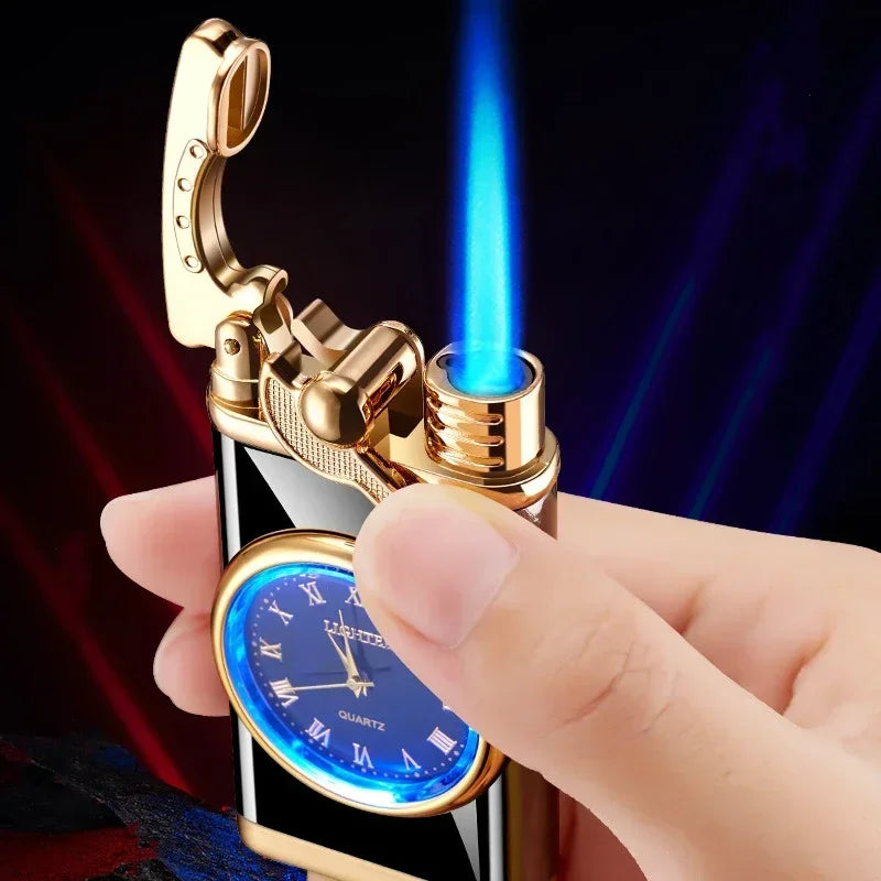 Smoking Accessories - Windproof Torch Lighter - windproof lighter timepiece
