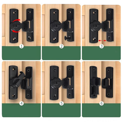 Drawer lock 90 degree rotation